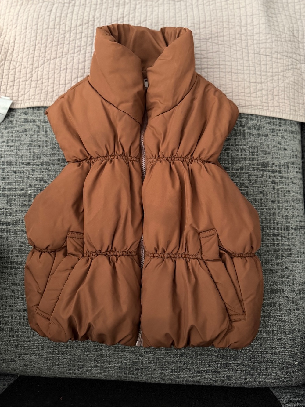 Chocolate Brown Puffer Vest